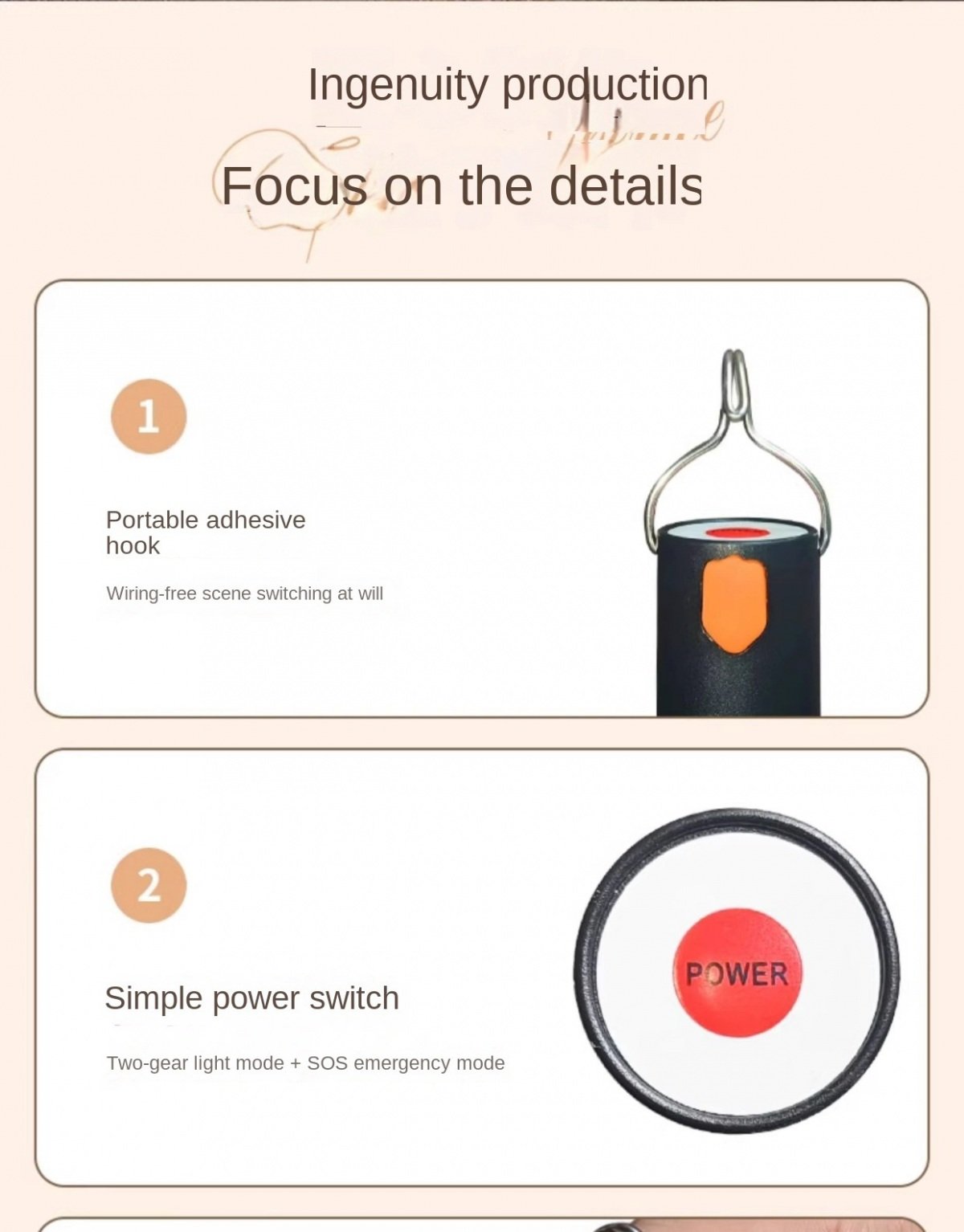 Outdoor Camping LED Lantern: IP68 Waterproof USB Rechargeable Hanging Light for Night Market Stalls, Garden Decor, 2x USB Output 8