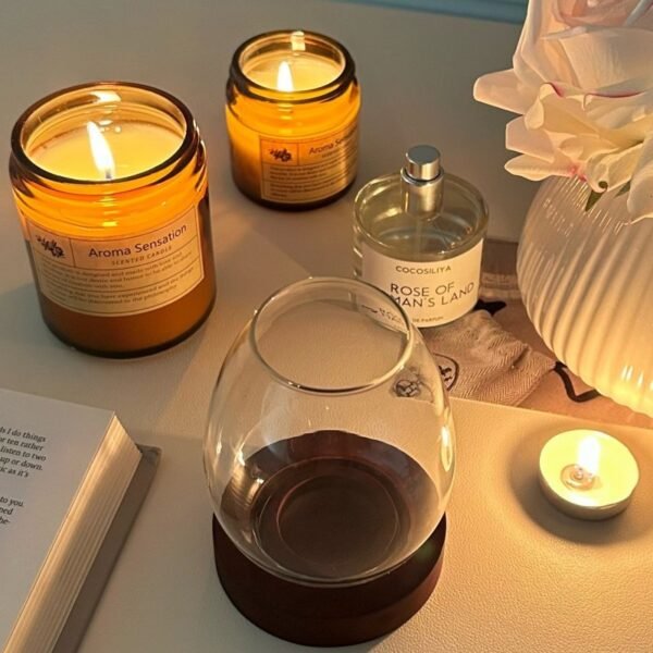 Vintage Glass Candle Holder - Transparent Zen Candle Holder for Romantic Dinner Decor 7 Vintage Glass Candle Holder - Transparent Zen Candle Holder for Romantic Dinner Decor 7