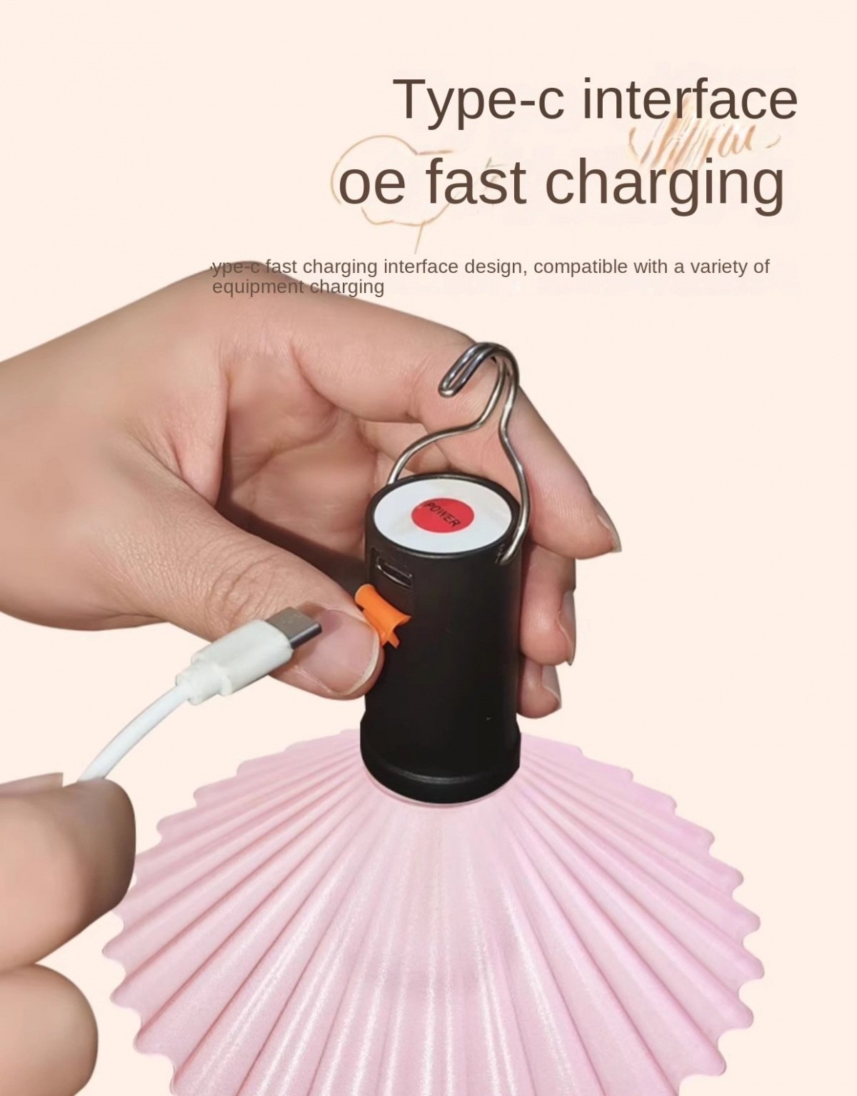 Outdoor Camping LED Lantern: IP68 Waterproof USB Rechargeable Hanging Light for Night Market Stalls, Garden Decor, 2x USB Output 6