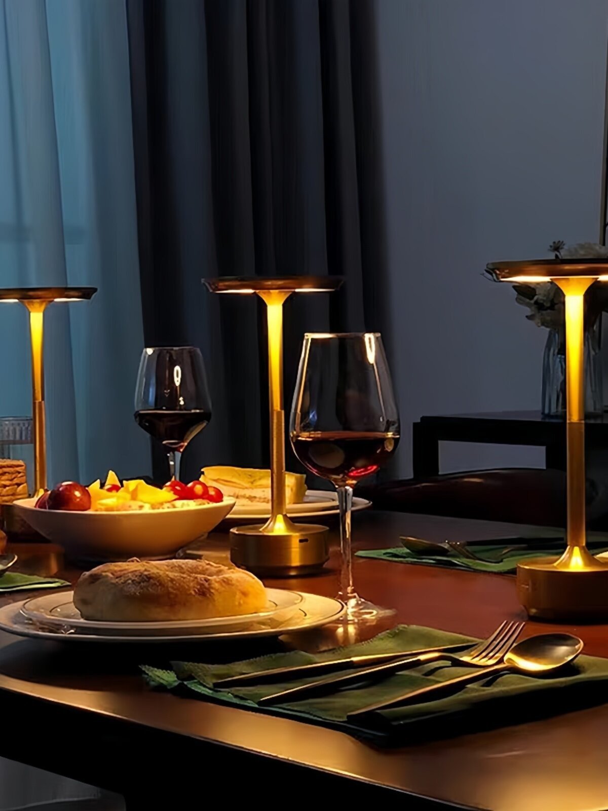 Restaurant Minimalist Mood Desk Lamp for Café, Bar, and Outdoor Patio; USB Charging, Vintage Industrial Table Light 10