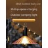Outdoor Camping LED Lantern: IP68 Waterproof USB Rechargeable Hanging Light for Night Market Stalls, Garden Decor, 2x USB Output 2